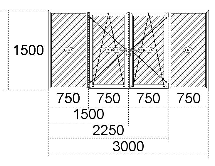 Стандартные окна ПВХ: размеры - высота и ширина Звенигород
